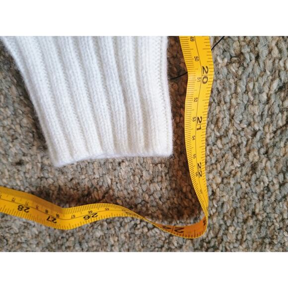 Madewell Pointelle-Stitch Mockneck Sweater ivory cream 100% merino wool small - Picture 12 of 13